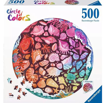 Ravensburger Ravensburger Circle of Colors: Seashells Round Puzzle 500pcs