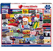 White Mountain FINAL SALE White Mountain I Love Illinois Puzzle 1000pcs