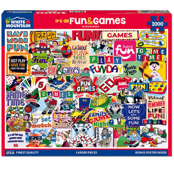 White Mountain White Mountain It’s All Fun & Games Puzzle 1000pcs