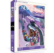 New York Puzzle Company New York Puzzle Co. The New Yorker: Skiing Express Puzzle 500pcs