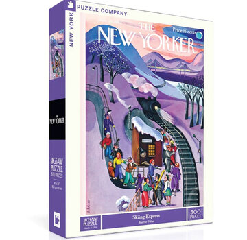 New York Puzzle Company New York Puzzle Co. The New Yorker: Skiing Express Puzzle 500pcs