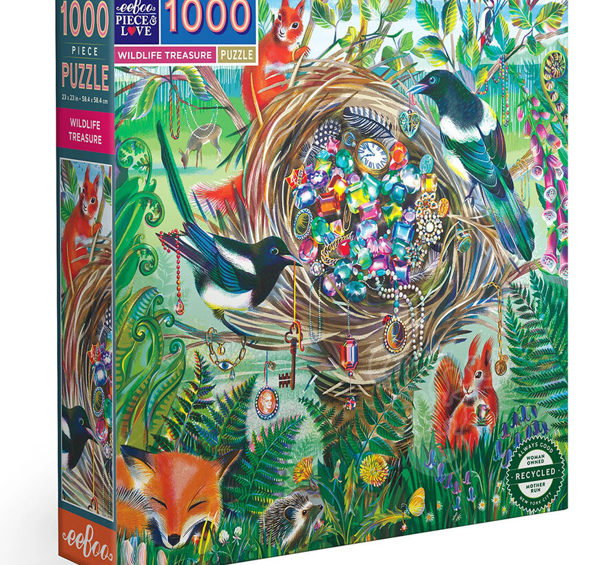 eeBoo Wildlife Treasure Puzzle 1000pcs