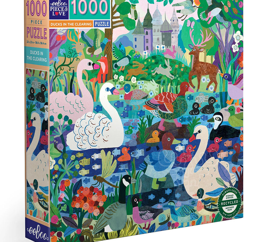 FINAL SALE eeBoo Ducks in the Clearing Puzzle 1000pcs