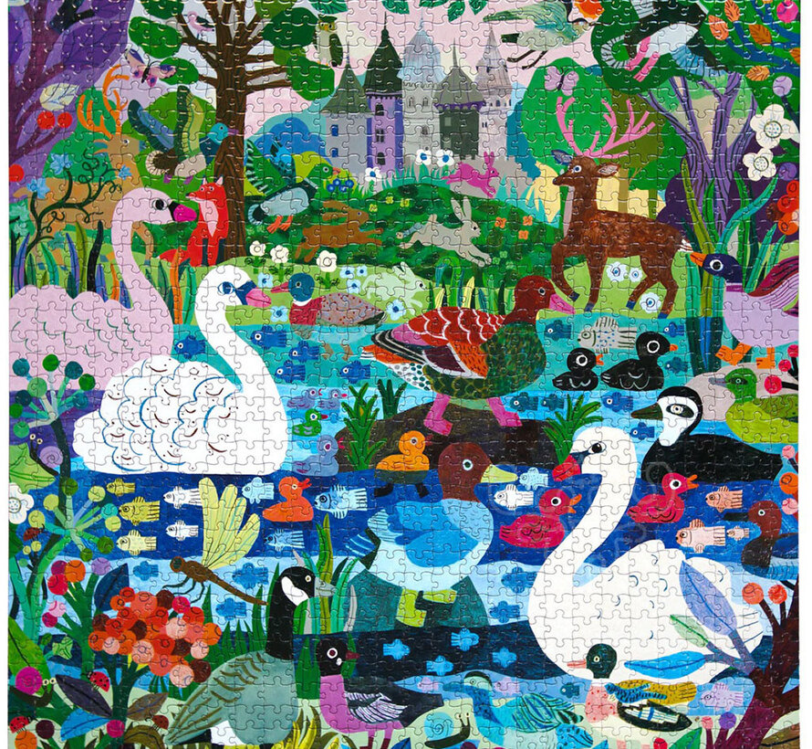 FINAL SALE eeBoo Ducks in the Clearing Puzzle 1000pcs