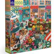 EeBoo eeBoo English Green Market Puzzle 1000pcs
