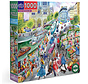 eeBoo Paris Bookseller Puzzle 1000pcs