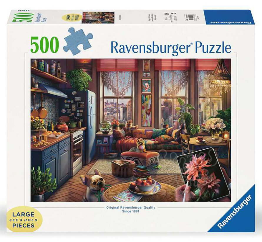 Ravensburger Cozy BoHo Studio Large Format Puzzle 500pcs