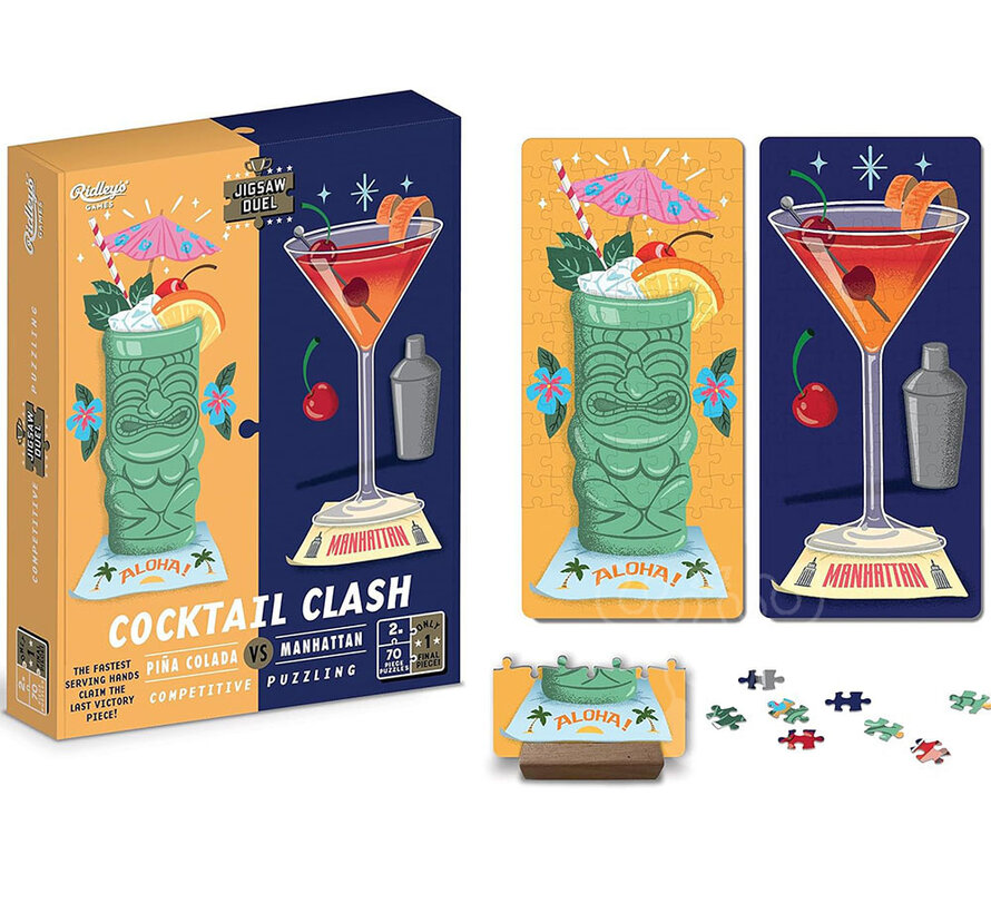 Ridley's Jigsaw Duel Cocktail Clash Puzzle 2 x 70pcs