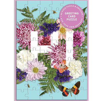Galison Galison Say It With Flowers Hi Greeting Card Puzzle 60pcs