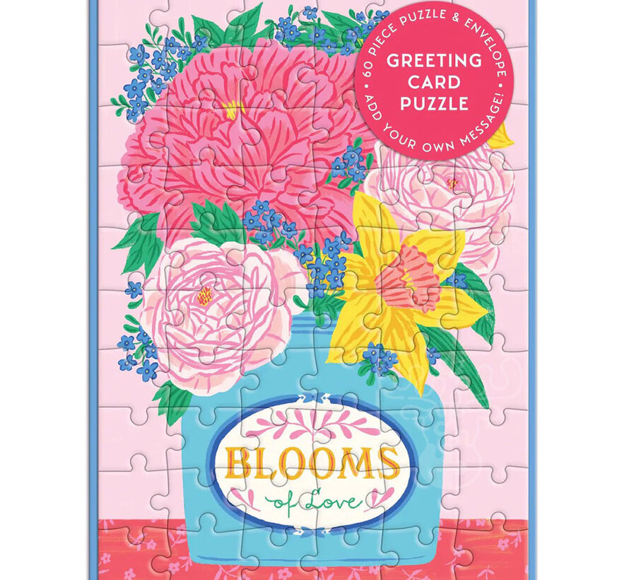 Galison Blooms of Love Greeting Card Puzzle 60pcs