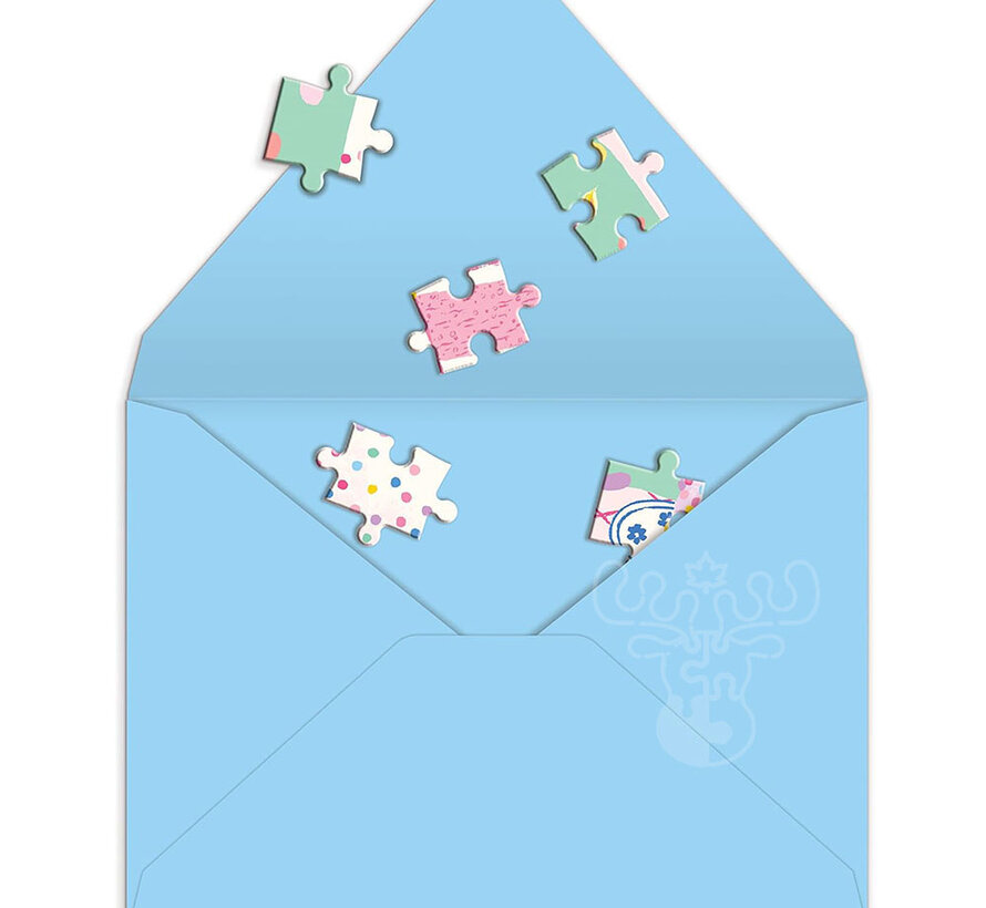 Galison Confetti Birthday Cake Greeting Card Puzzle 60pcs