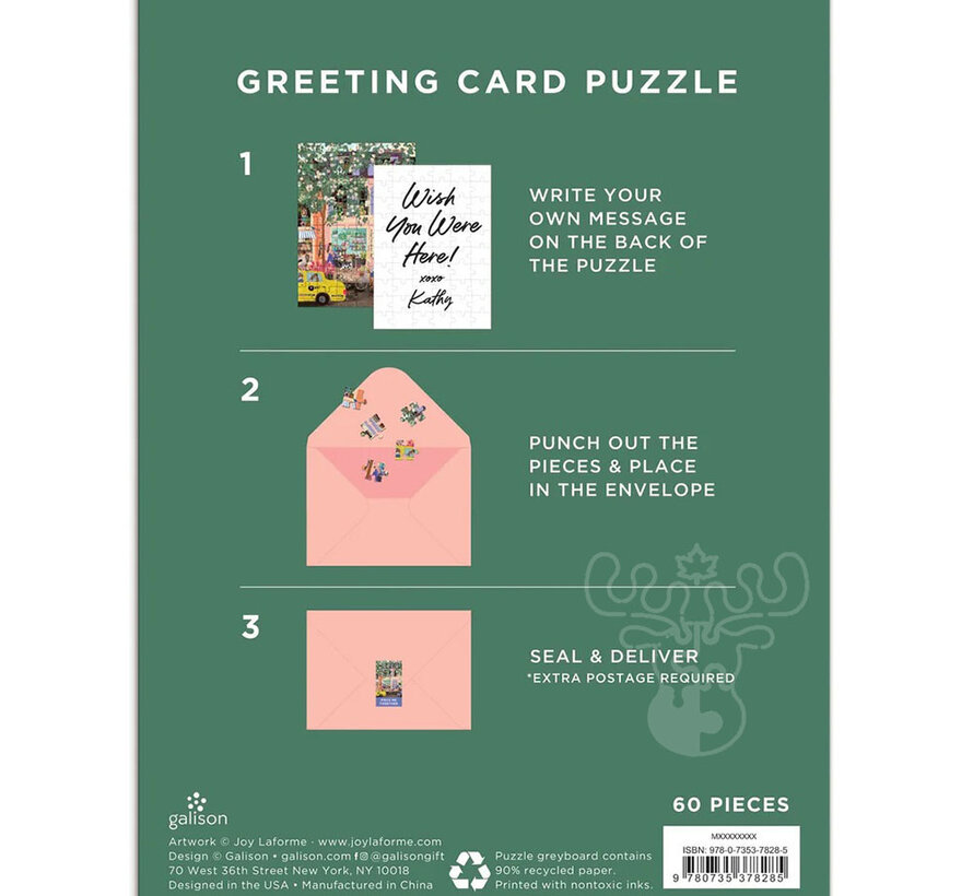 Galison Joy Laforme Spring Street Greeting Card Puzzle 60pcs