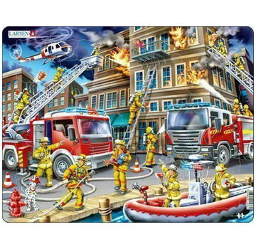 Larsen Puzzles Larsen Firefighters Tray Puzzle 45pcs