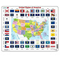 FINAL SALE Larsen United States of America Flag Tray Puzzle 70pcs