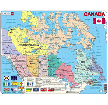 Larsen Puzzles Larsen Canada Map Tray Puzzle 48pcs