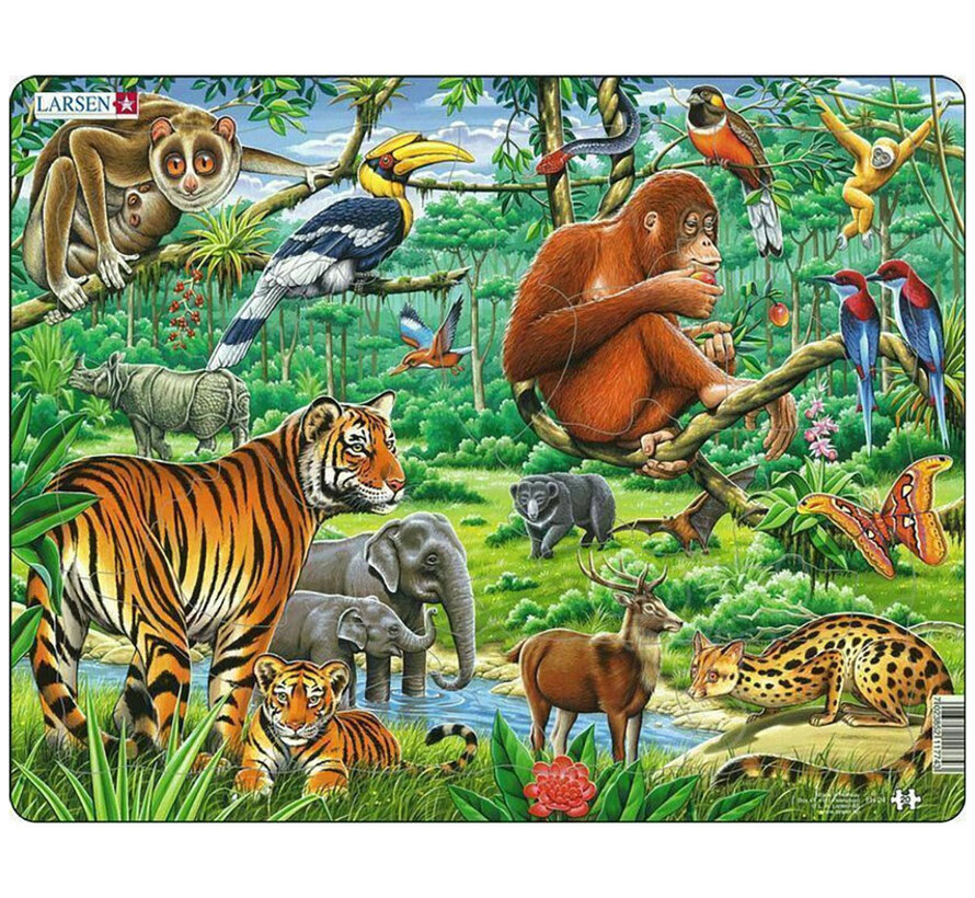 Larsen Jungle Animals Tray Puzzle 20pcs