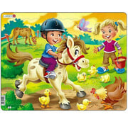 Larsen Puzzles Larsen Farm Kids with Pony Tray Puzzle 16pcs