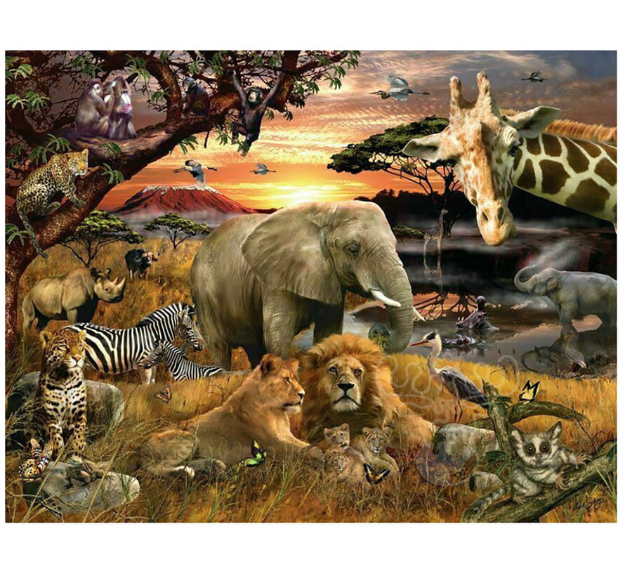 Springbok Wild Savanna Family Puzzle 400pcs