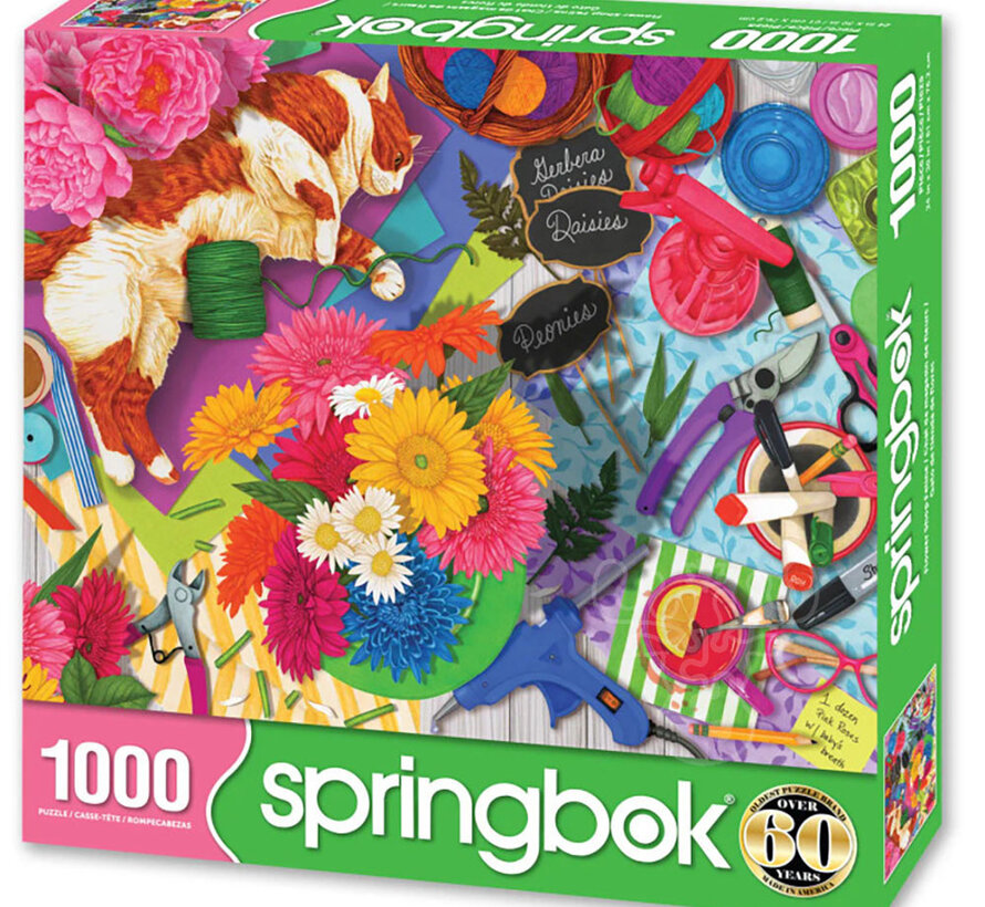 Springbok Flower Shop Feline Puzzle 1000pcs