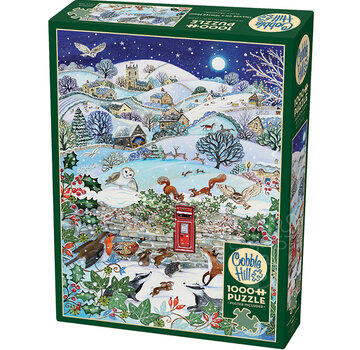 Cobble Hill Puzzles Cobble Hill Village on a Winter Night Puzzle 1000pcs