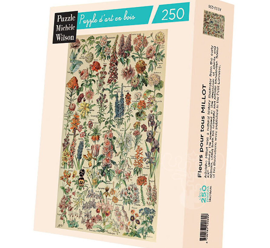 Michèle Wilson Millot: Flowers For All Wood Puzzle 250pcs