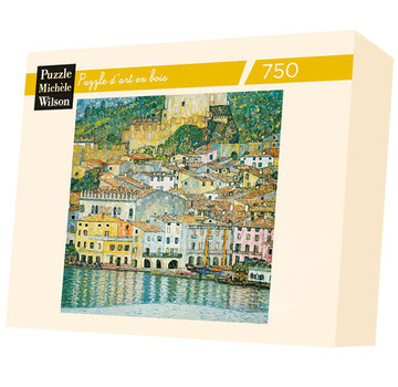 Puzzle Michèle Wilson Michèle Wilson Klimt: Lake Gard Wood Puzzle 750pcs
