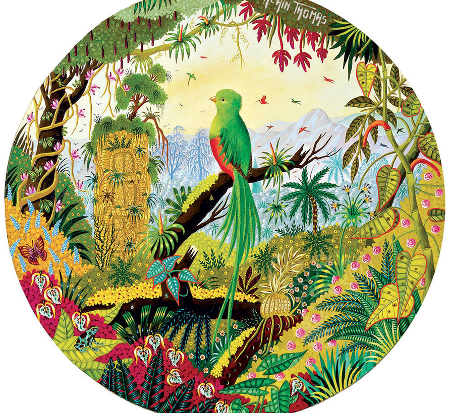 Michèle Wilson Thomas: Resplendent Quetzal Round Wood Puzzle 250pcs