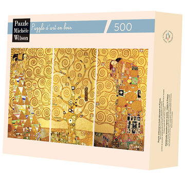 Puzzle Michèle Wilson Michèle Wilson Klimt: Tree of Life Wood Puzzle 500pcs