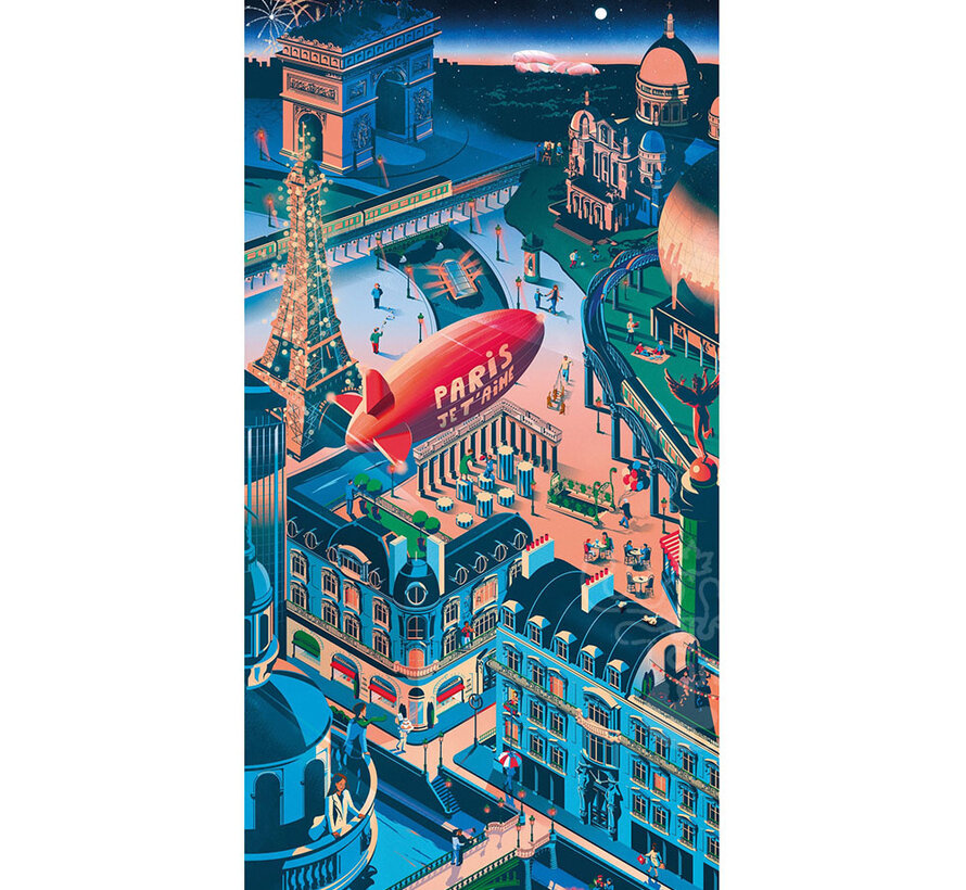 Michèle Wilson Contemporary Illustrations Aupoix: Paris, I Love You Wood Puzzle 500pcs