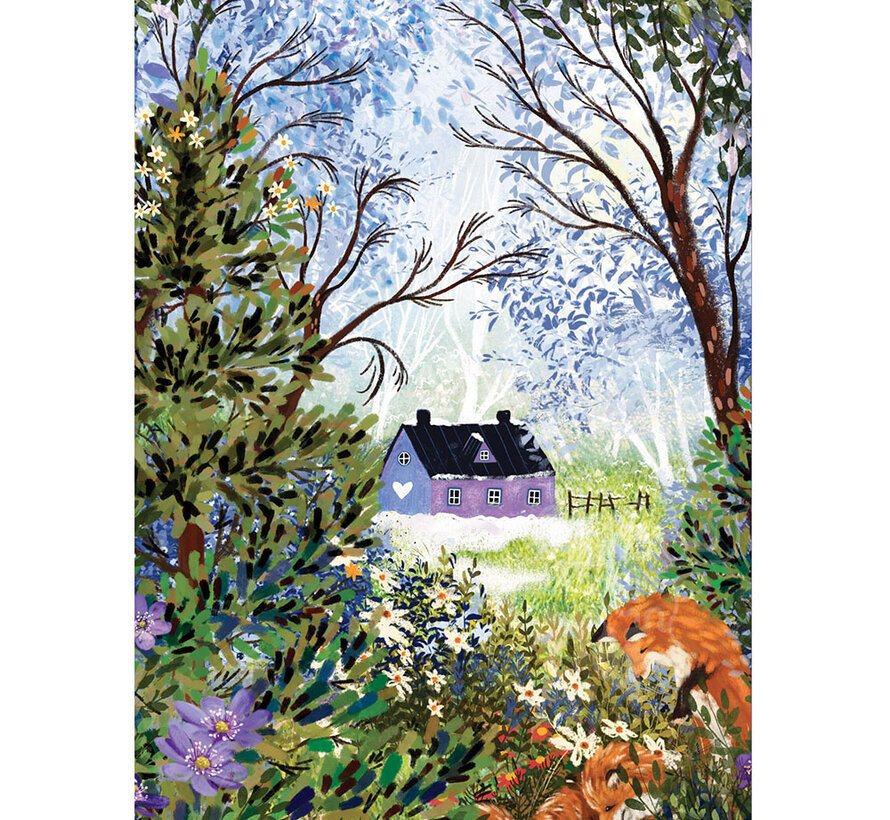 Michèle Wilson Blue Collection Poder: Thawing Woodland Wood Puzzle 300pcs