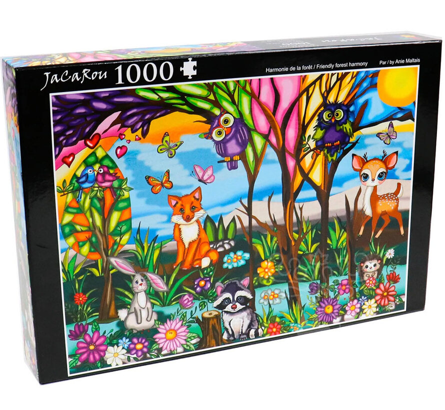 FINAL SALE JaCaRou Friendly Forest Harmony Puzzle 1000pcs