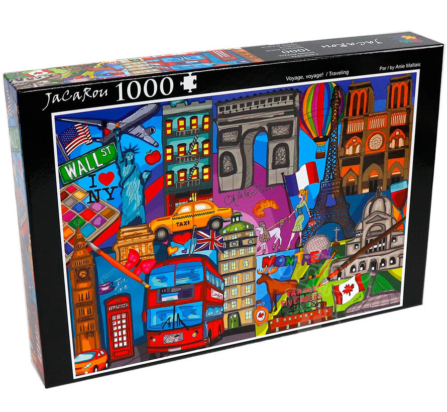 FINAL SALE JaCaRou Travelling Puzzle 1000pcs