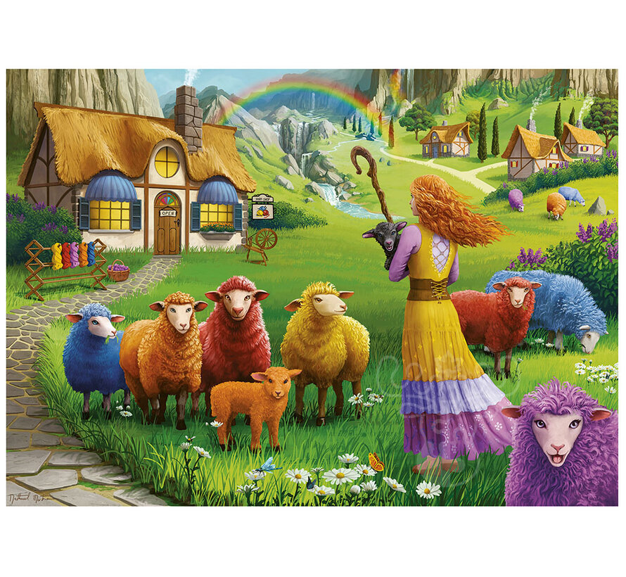 Ravensburger The Happy Sheep Yarn Shop Puzzle 1000pcs **signed by artist