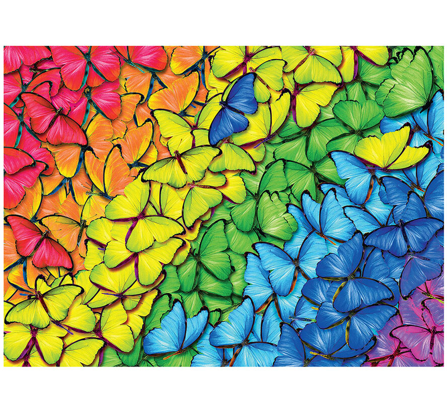 FINAL SALE Eurographics Butterfly Rainbow Puzzle 1000pcs Tin