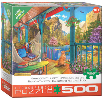 Eurographics Eurographics Davison: Hammock with a View Large Pieces Family Puzzle 500pcs