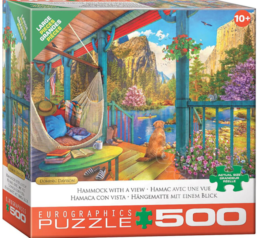 Eurographics Davison: Hammock with a View Large Pieces Family Puzzle 500pcs