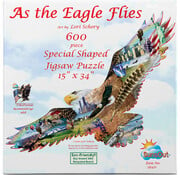 SunsOut FINAL SALE SunsOut As the Eagle Flies Shaped Puzzle 600pcs
