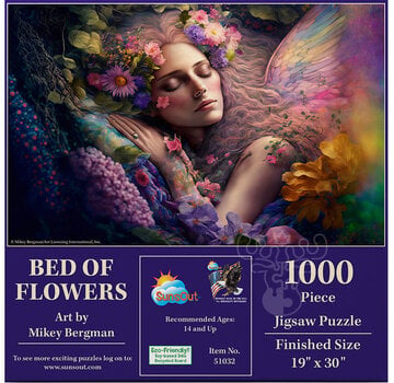 SunsOut FINAL SALE SunsOut Bed of Flowers Puzzle 1000pcs