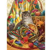 SunsOut FINAL SALE SunsOut Kitten and Wool Puzzle 1000pcs