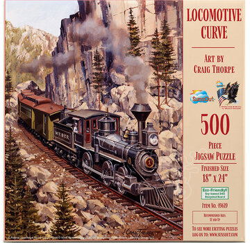 SunsOut FINAL SALE SunsOut Locomotive Curve Puzzle 500pcs