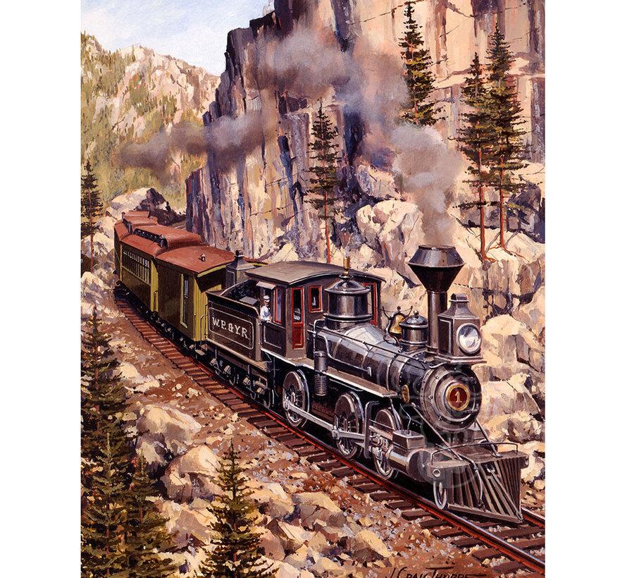 FINAL SALE SunsOut Locomotive Curve Puzzle 500pcs