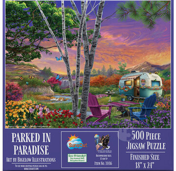 SunsOut FINAL SALE SunsOut Parked in Paradise Puzzle 500pcs