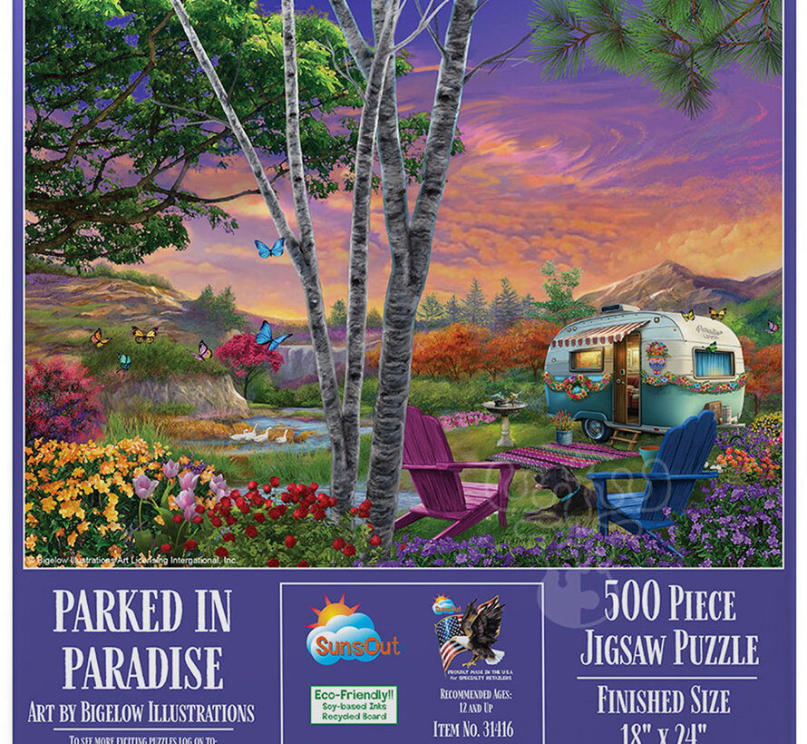 FINAL SALE SunsOut Parked in Paradise Puzzle 500pcs