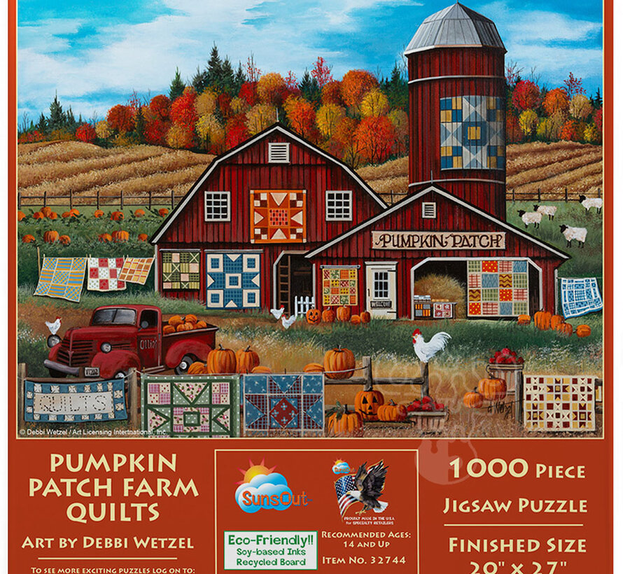 SunsOut Pumpkin Patch FarmPuzzle 1000pcs