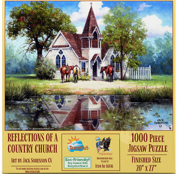 SunsOut SunsOut Reflections of a Country Church Puzzle 1000pcs