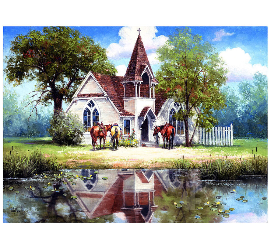 SunsOut Reflections of a Country Church Puzzle 1000pcs