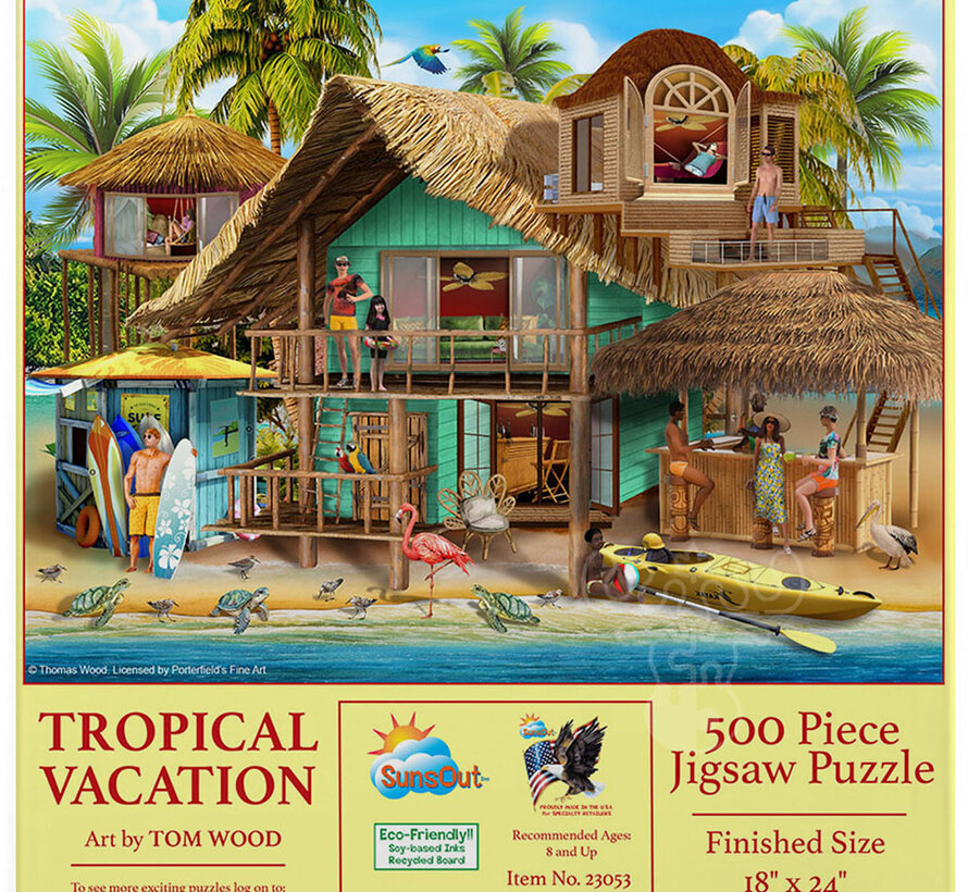 SunsOut Tropical Vacation Puzzle 500pcs