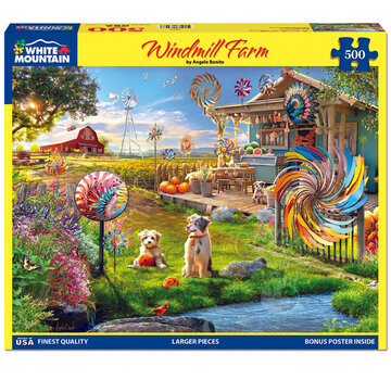 White Mountain White Mountain Windmill Farm Puzzle 500pcs