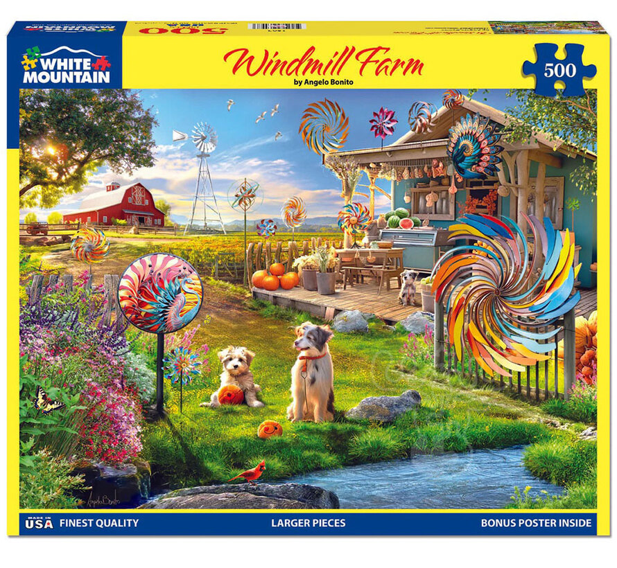 White Mountain Windmill Farm Puzzle 500pcs