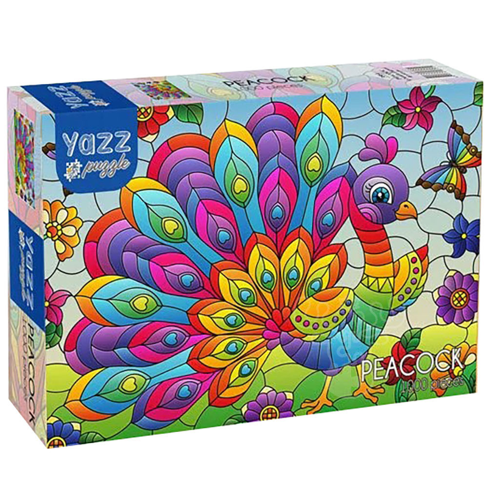 Yazz Puzzle Peacock Puzzle 1000pcs - Puzzles Canada
